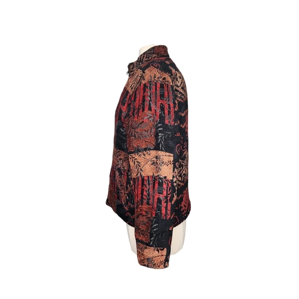 Vintage Chico's Celastrus Reversible Jacket Chico Size 1 Red Black - Picture 5 of 16